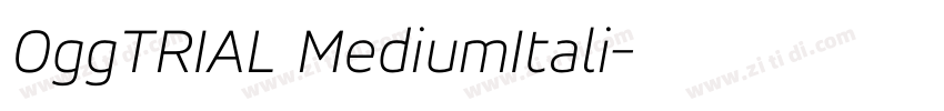 OggTRIAL MediumItali字体转换